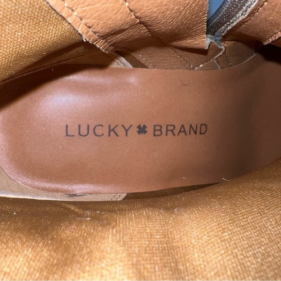 2/$30 Lucky Brand Suede Booties Tan Size 7 - Picture 11 of 12